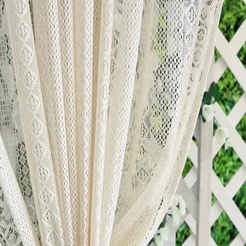 Rideaux Gaze De Coton Beige | Ombre Interieur
