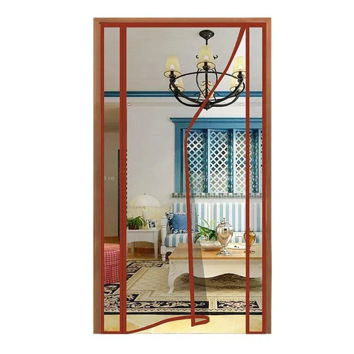 Portes coulissantes design avec cadre rouge, parfaite pour séparer les espaces intérieurs avec élégance. Idéale pour salons modernes, offrant une vue dégagée et un style contemporain. Solution pratique pour optimiser l'espace tout en apportant une touche esthétique.
