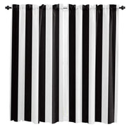rideaux noir blanc rayures modernes valance tringle boutons élégants graphiques chambre salon