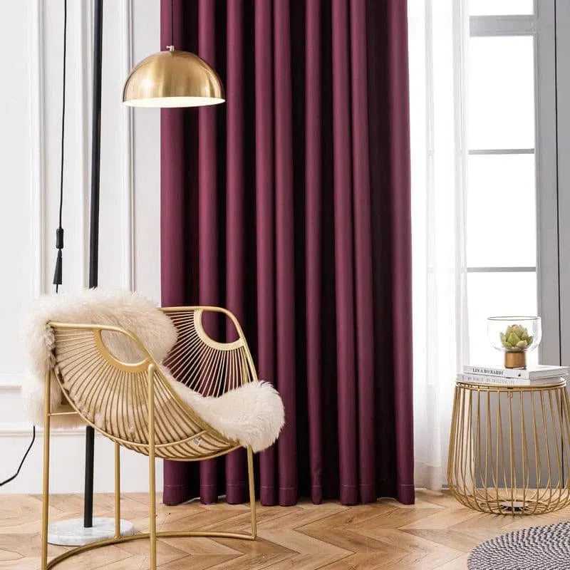 Double Rideau Rouge | Ombre Interieur