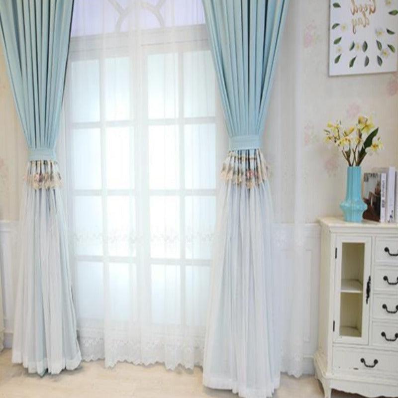 Rideau Bleu Blanc | Ombre Interieur