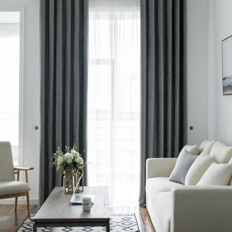 Rideau Gris Clair Occultant | Ombre Interieur
