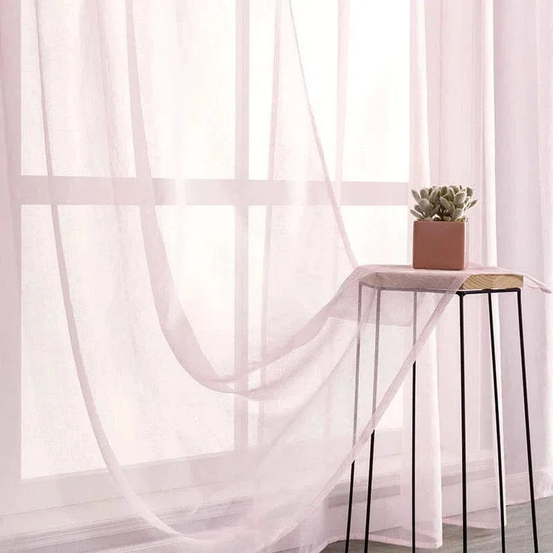 Rideau Voilage Rose | Ombre Interieur