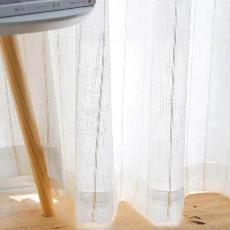 Voilage A Rayures Verticales | Ombre Interieur