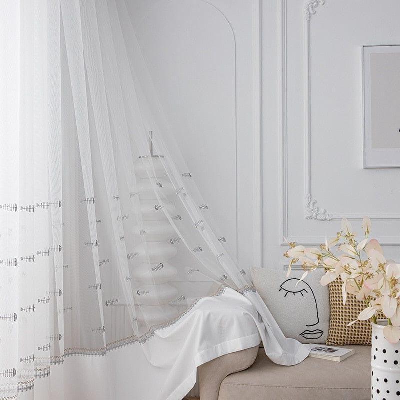 Voilage Blanc Cuisine | Ombre Interieur
