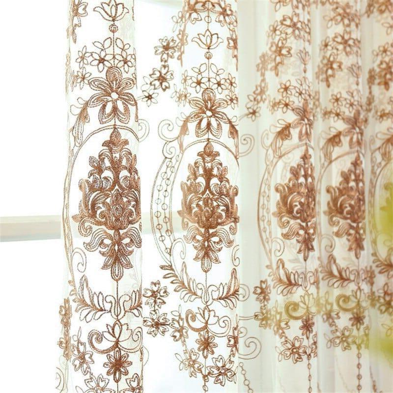 Voilage Blanc Motif | Ombre Interieur