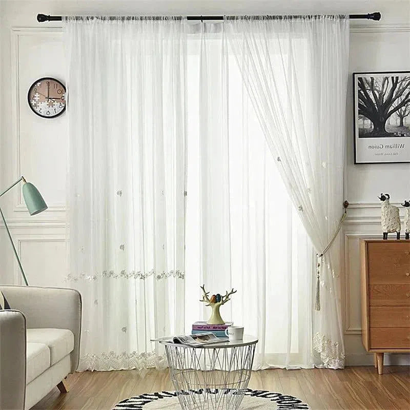 Voilage Blanc Romantique | Ombre Interieur