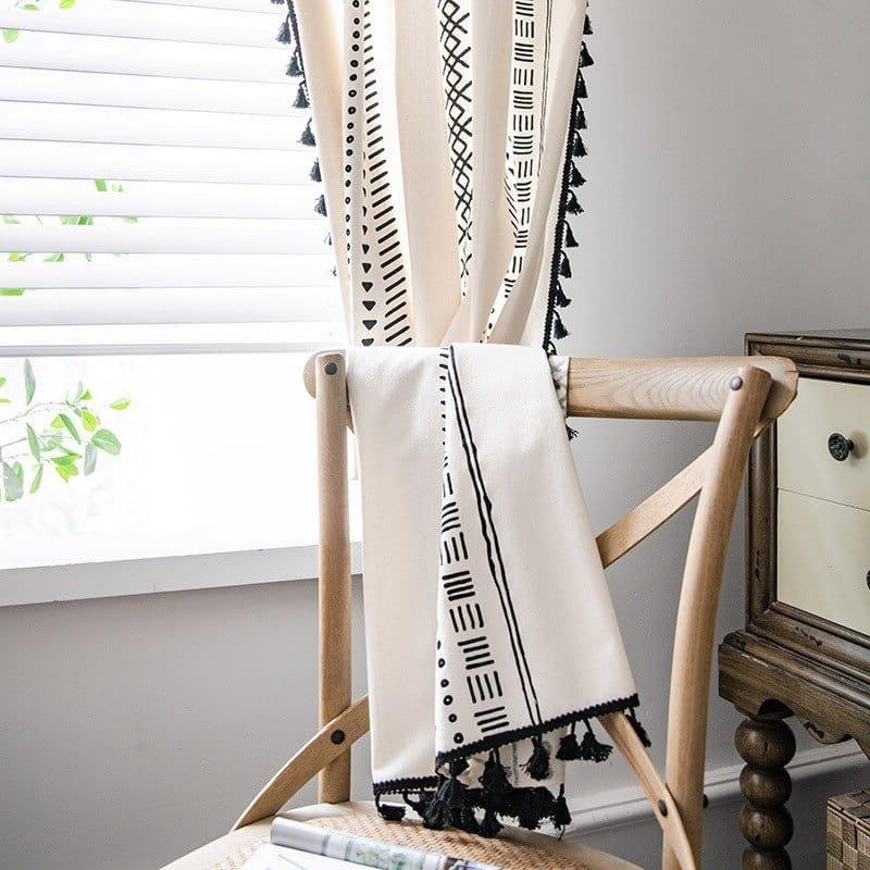 Rideau Voilage Blanc Et Noir | Ombre Interieur