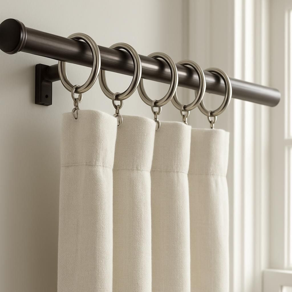 Accrocher des rideaux avec anneaux pour une décoration intérieure élégante et pratique.