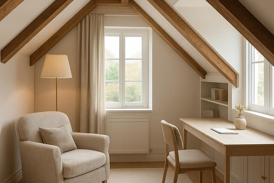 Aménagement d'une pièce mansardée pour optimiser l'espace sous les combles