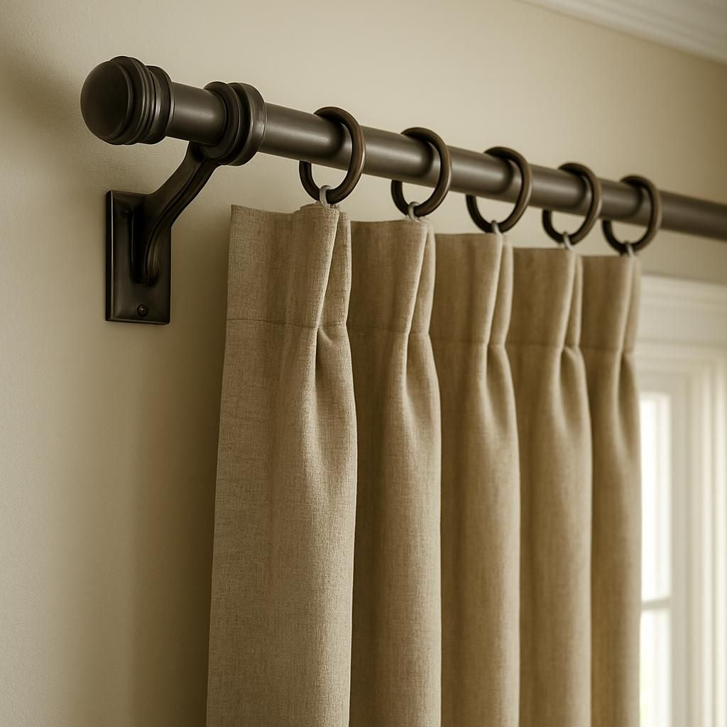 Accrocher des rideaux lourds avec des tringles robustes pour une décoration intérieure élégante.