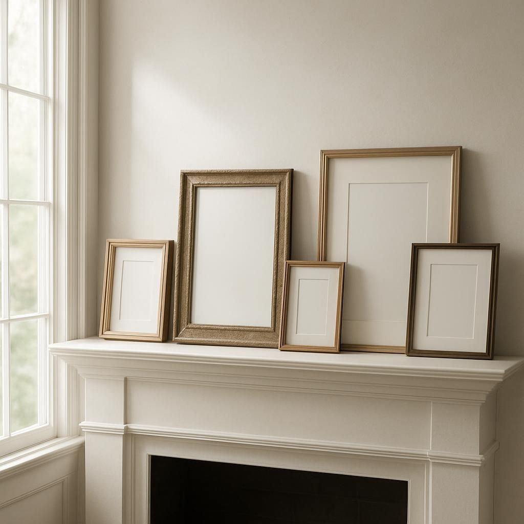Disposition de cadres pour décorer un mur avec harmonie et style