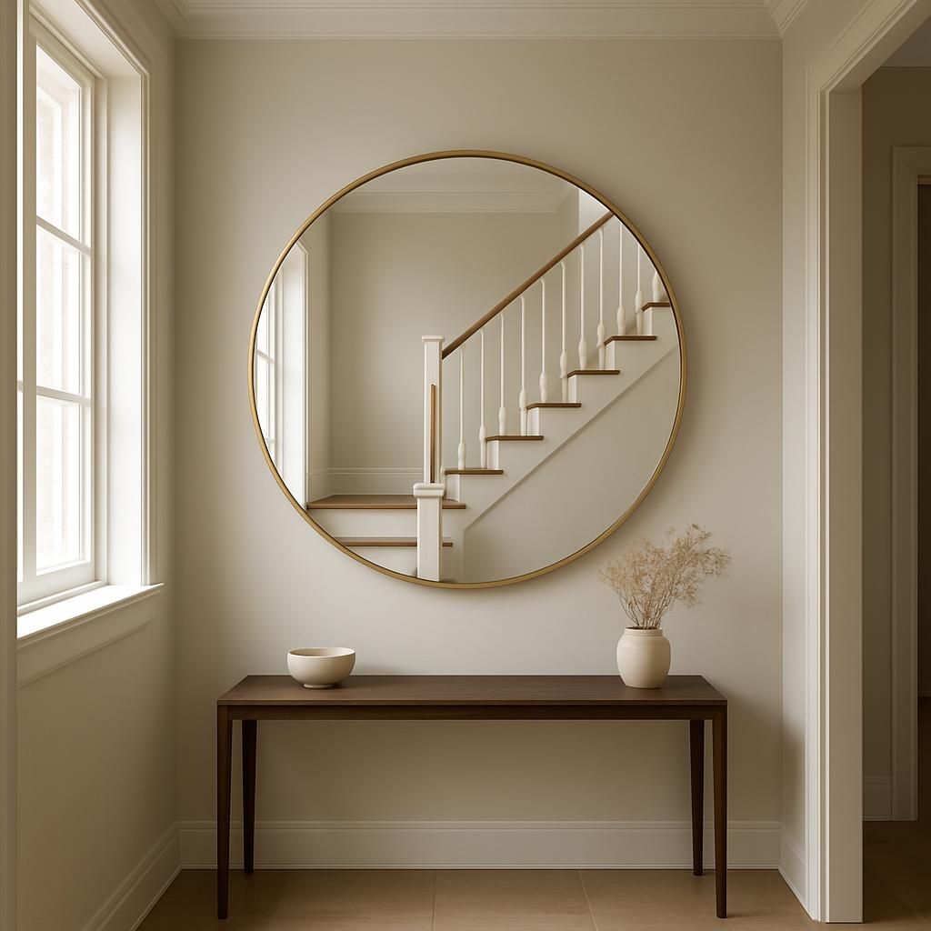 Miroir de circulation pour une décoration intérieure pratique et esthétique.