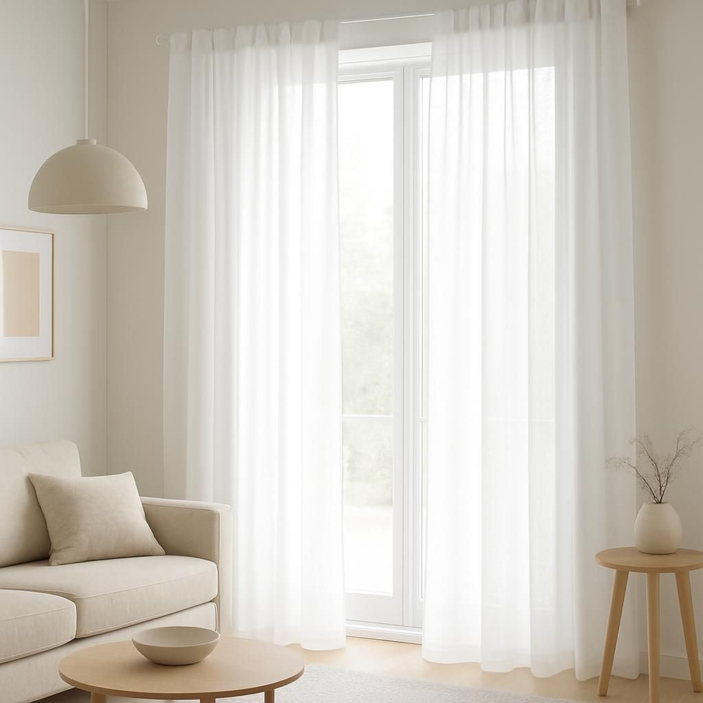 Blanchiment de voilages synthétiques pour une décoration intérieure éclatante