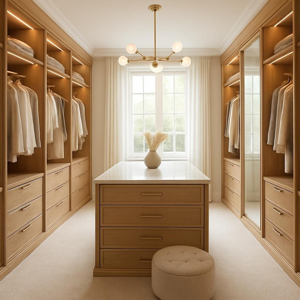 Aménagement d'un dressing sur mesure pour optimiser l'espace et le rangement