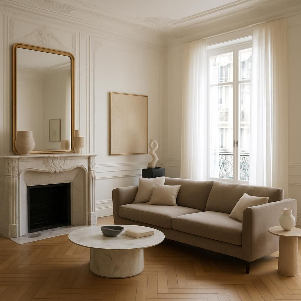 Decoration d'un appartement haussmannien : mariage du style classique et des touches modernes