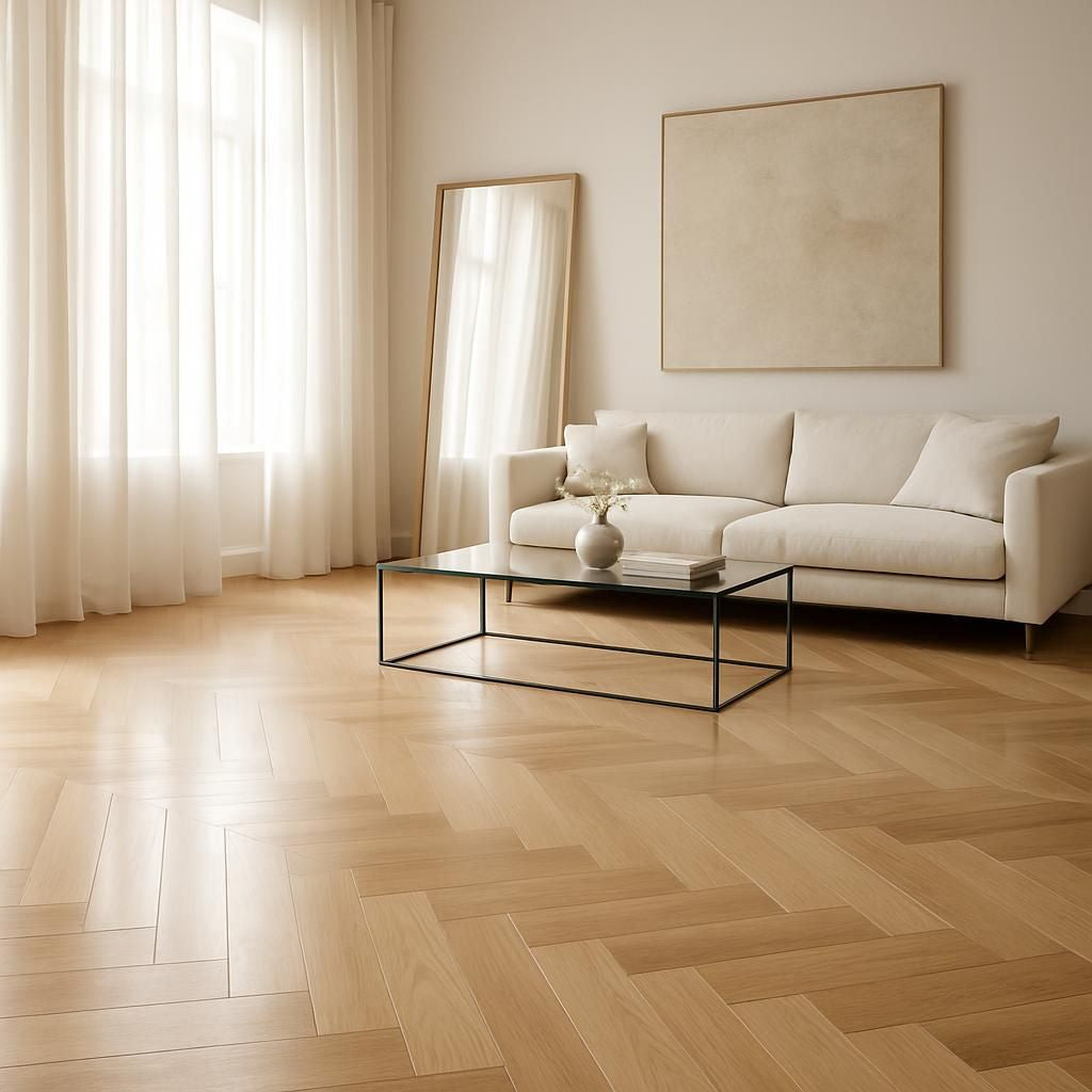 Parquet clair pour agrandir visuellement une pièce