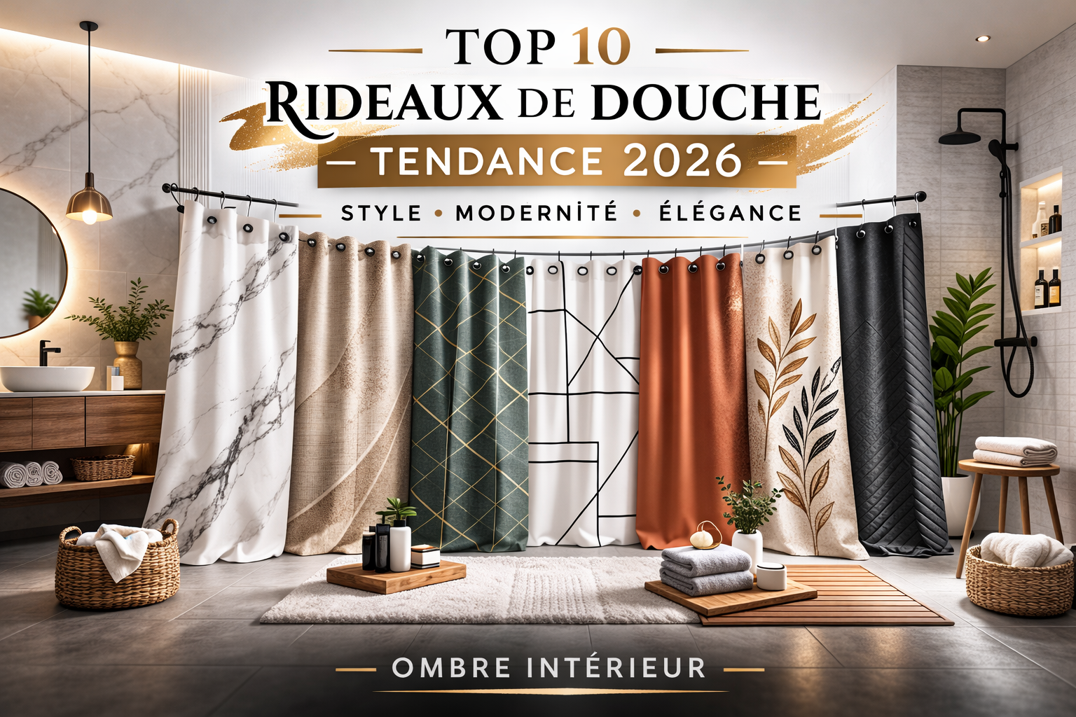 image de rideaux de douche de plusieurs couleurs différentes