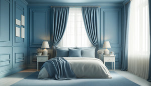 Quel rideau pour une chambre bleue ?
