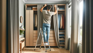 Comment fixer une tringle à rideau sur un dressing ? | Ombre Interieur