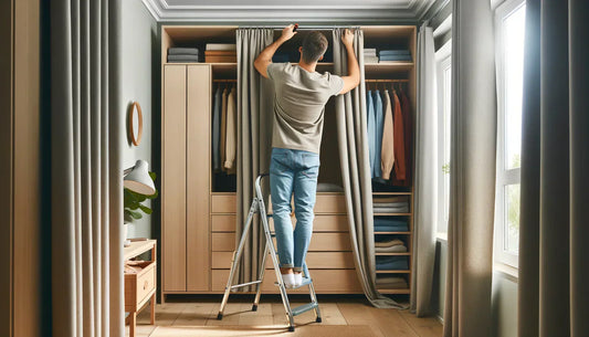 Comment fixer une tringle à rideau sur un dressing ? | Ombre Interieur