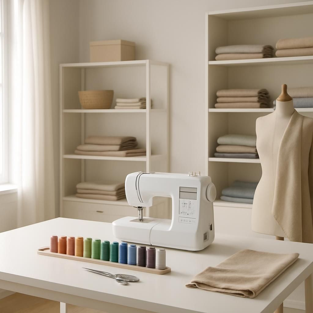 Aménagement d'une pièce de couture fonctionnelle et inspirante