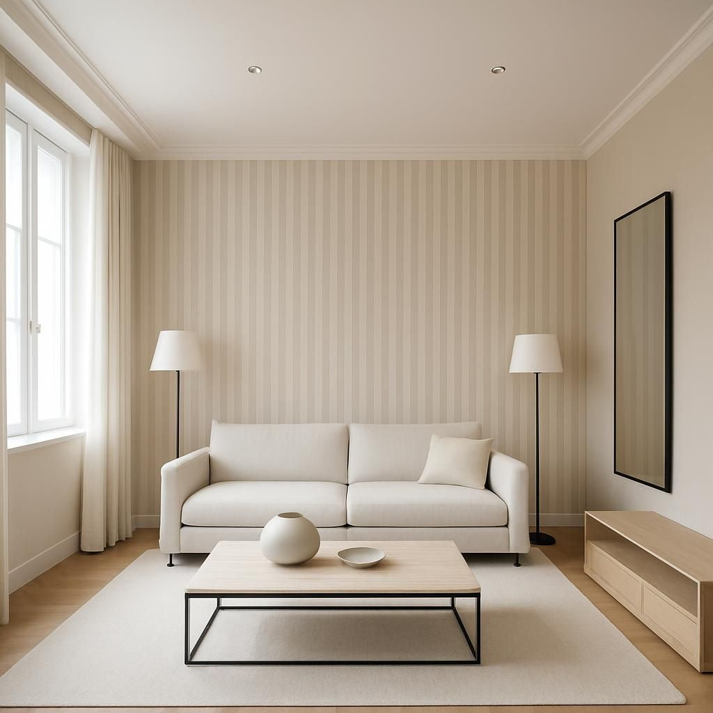 Astuce déco pour plafond bas : agrandir visuellement l'espace avec des miroirs et couleurs claires.