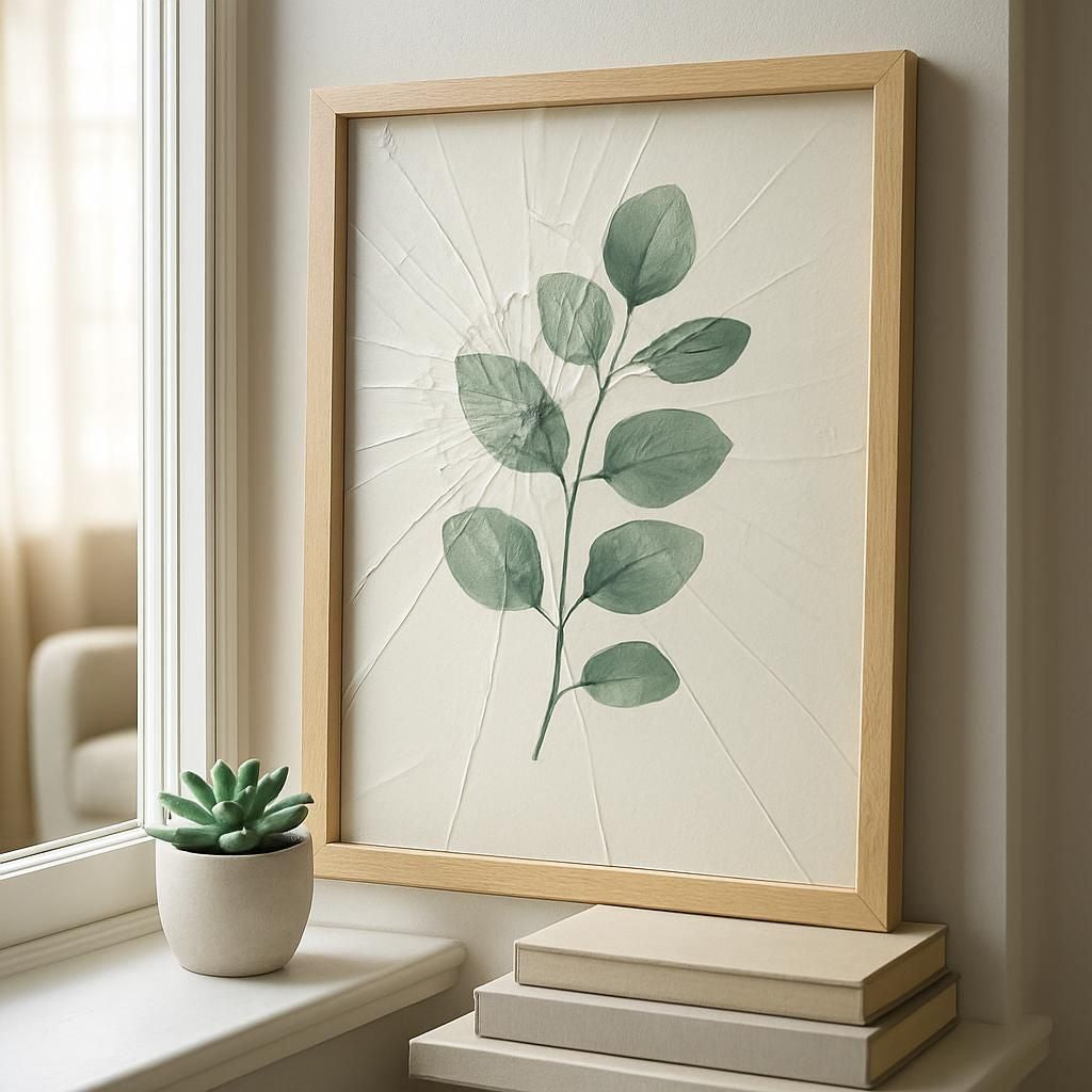 Fenêtre cassée recouverte avec un panneau décoratif en bois pour une décoration d'intérieur temporaire et esthétique.
