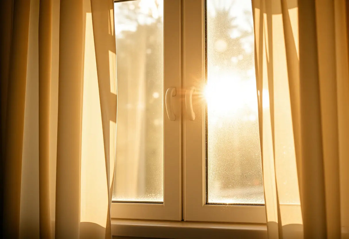 Fenêtre laissant entrer la lumière du matin