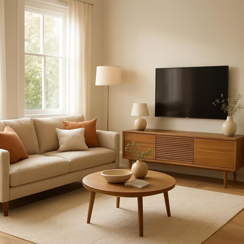 Meubles et decoration pour un salon moderne et accueillant