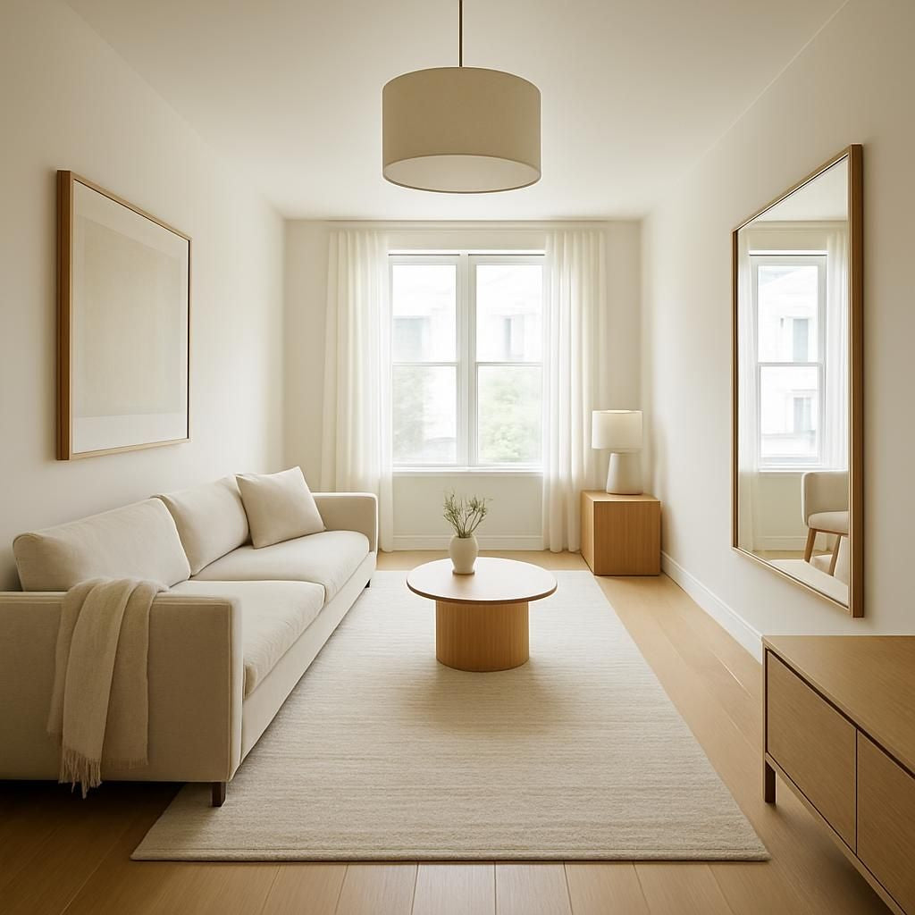 Aménagement d'une pièce longue et étroite pour optimiser l'espace et la luminosité