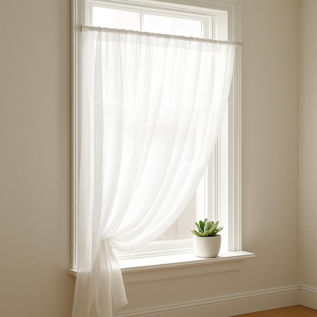 Accrocher des voilages sans percer pour une décoration intérieure légère et pratique.