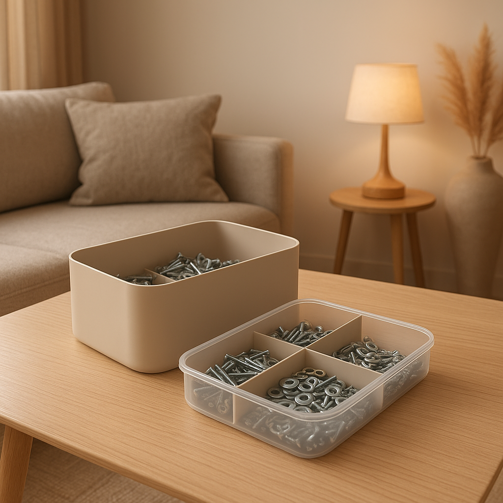 Boîte de rangement visserie pratique pour organiser vos écrous, boulons et vis.