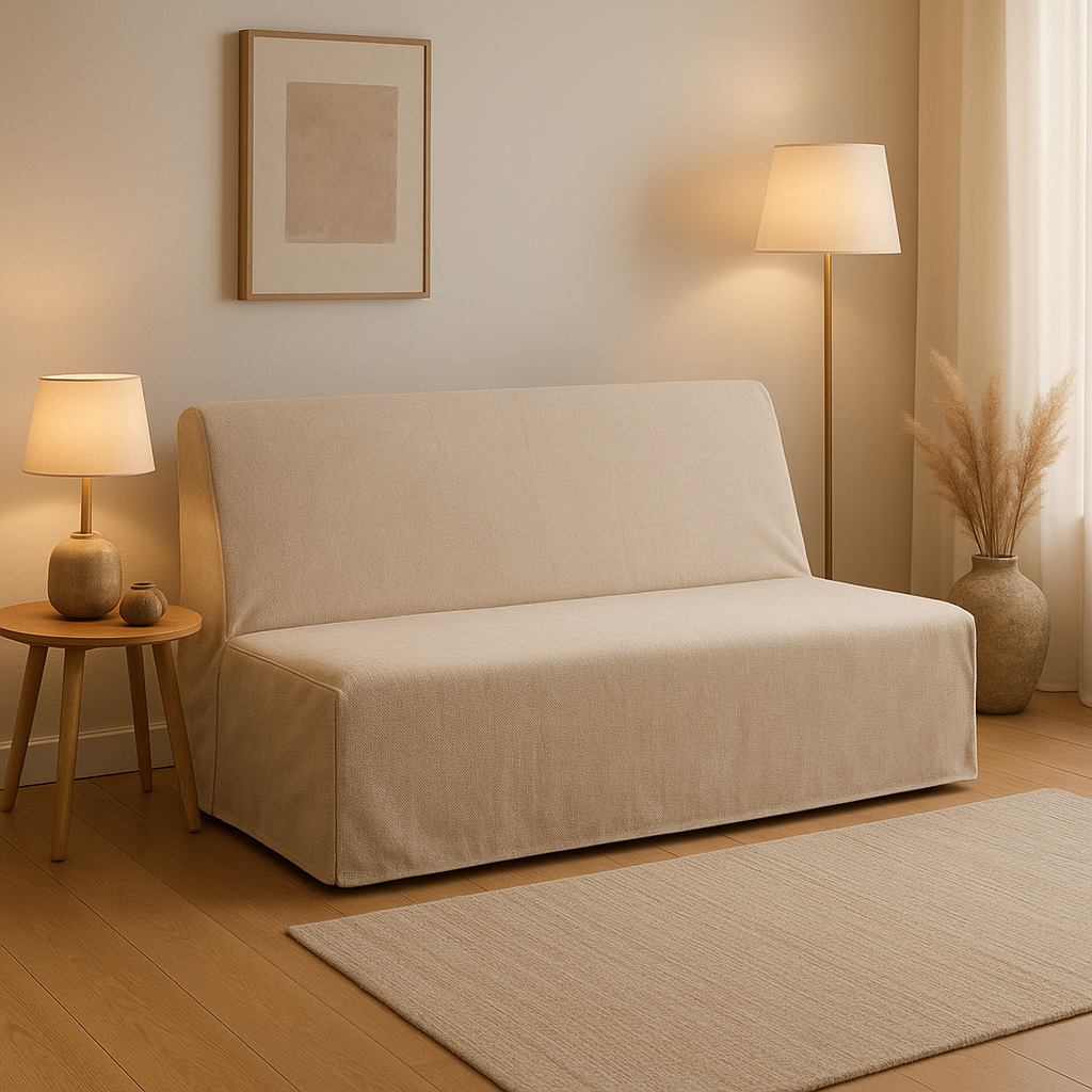 Housse protectrice pour canapé clic-clac, nombreux coloris au choix pour votre intérieur.