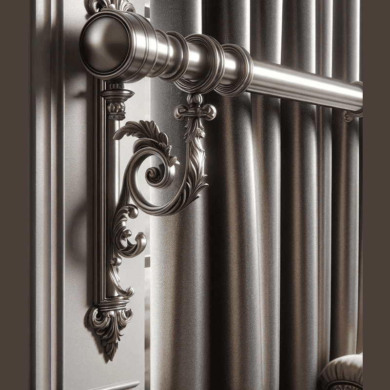 Élégante tringle à rideaux au design épuré, idéale pour habiller vos fenêtres avec style et simplicité.