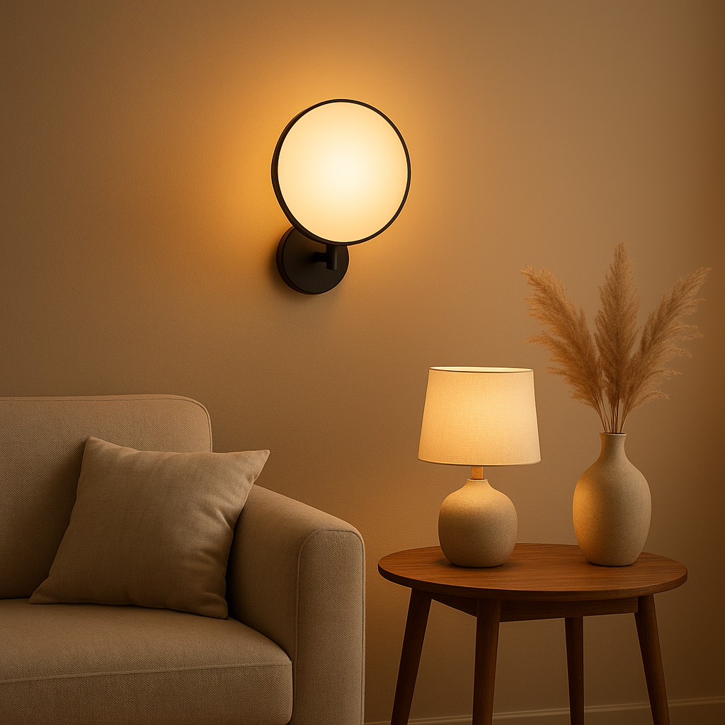 Applique murale ronde design pour un éclairage d'ambiance intérieur moderne