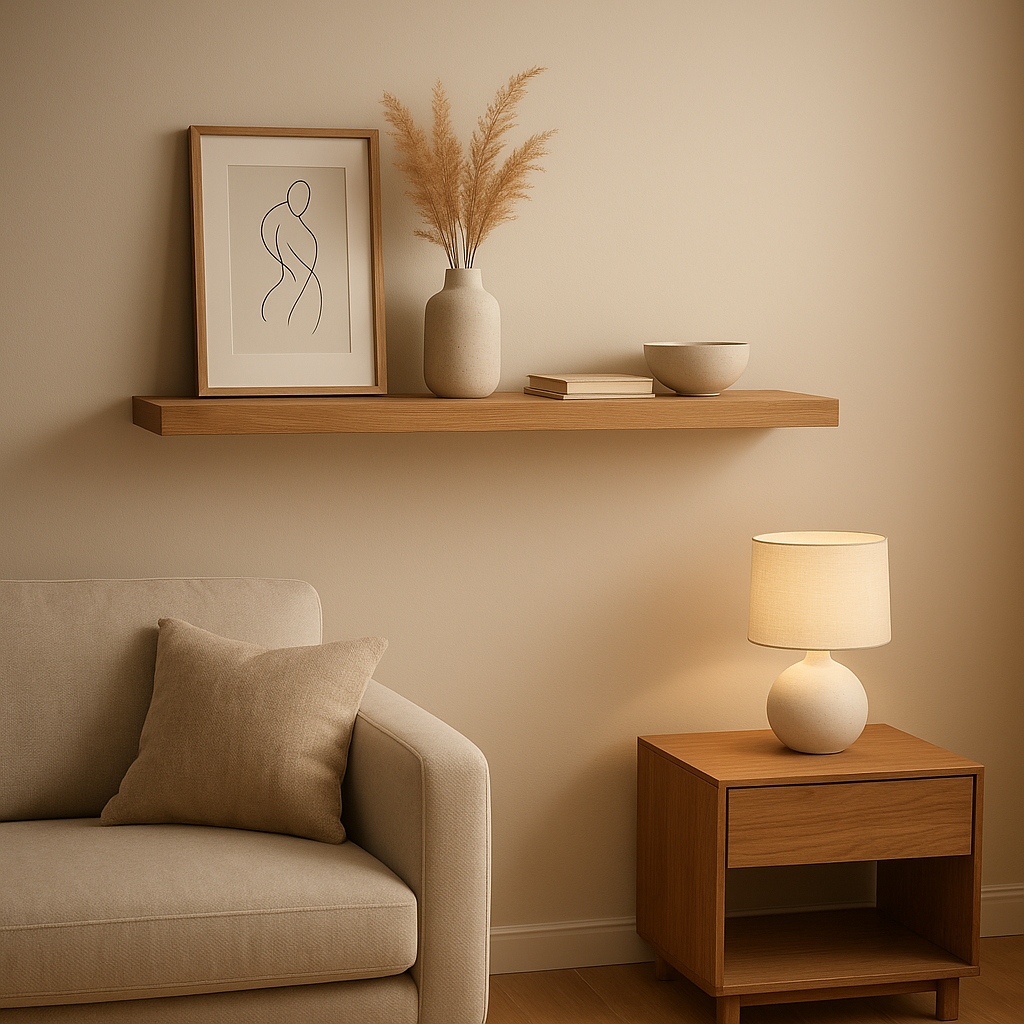 Étagère murale flottante design pour un rangement moderne et épuré