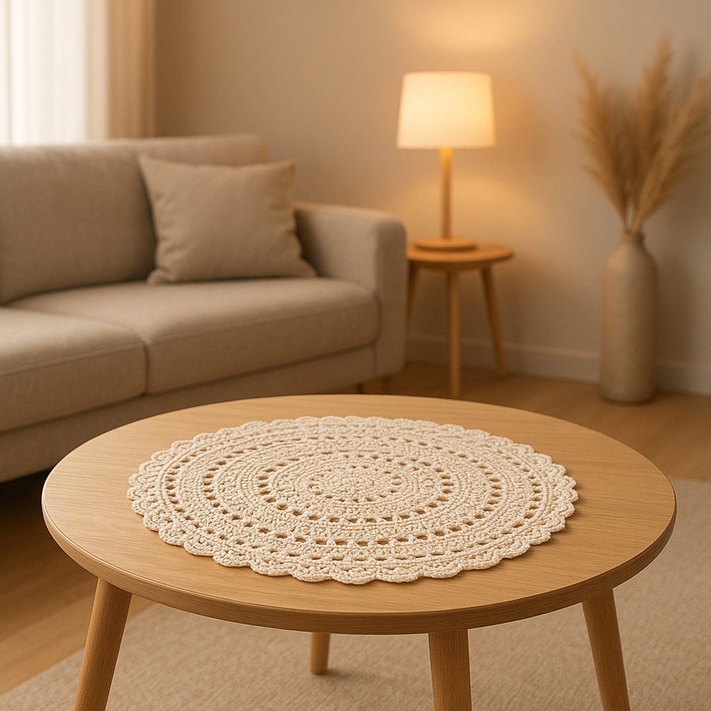 Napperon en crochet artisanal pour décorer et protéger vos meubles avec élégance