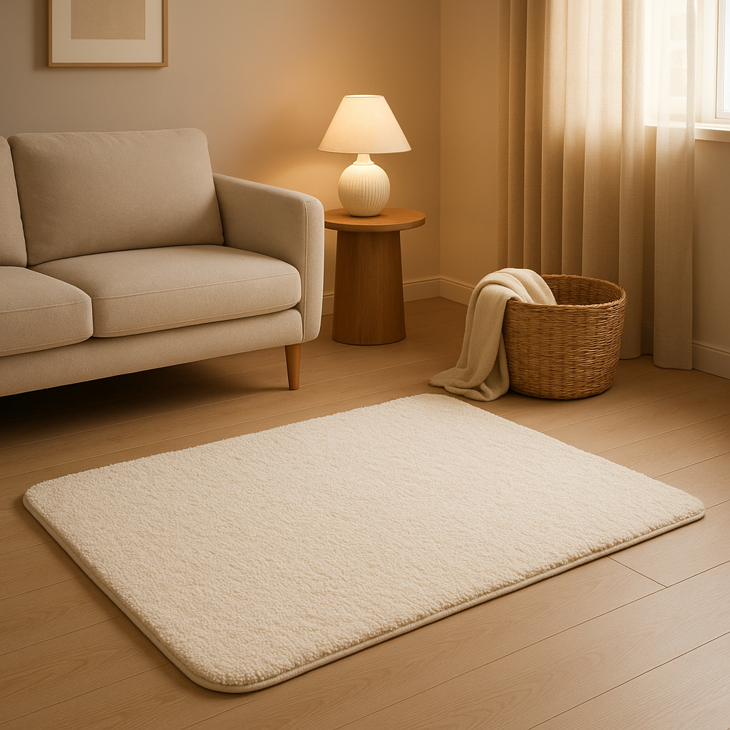 Grand tapis de bain moelleux et absorbant pour une salle de bain élégante et confortable