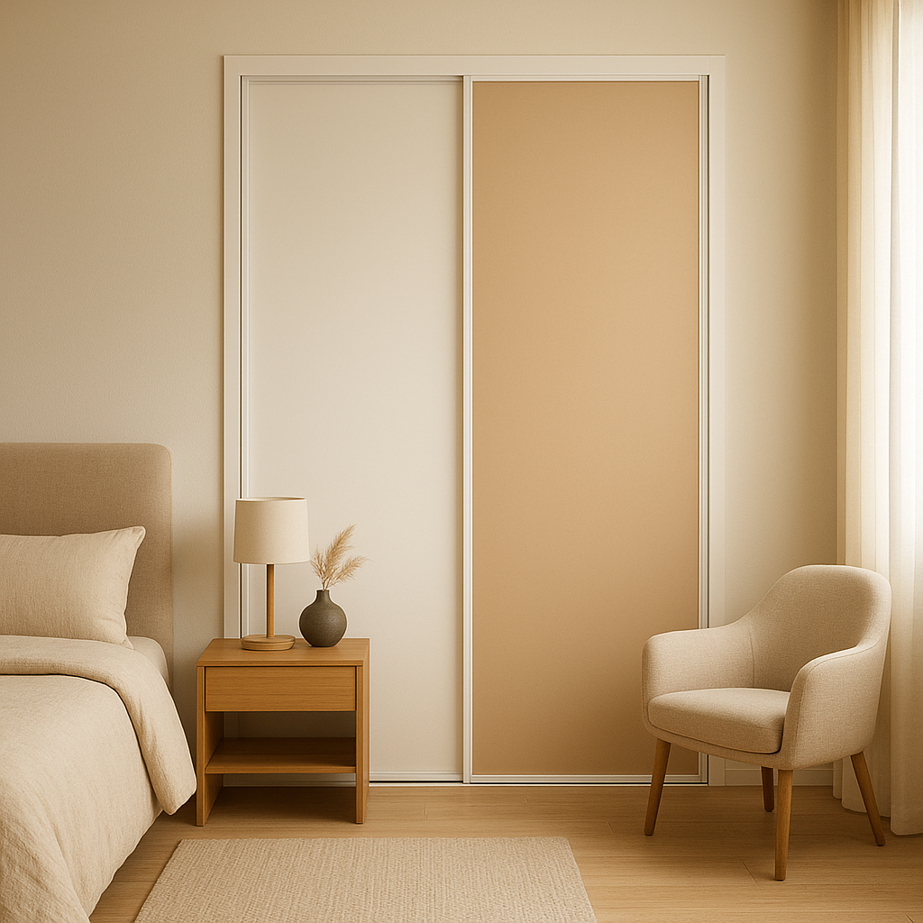 Sticker décoratif pour porte de placard coulissant, personnalisez votre intérieur avec style.