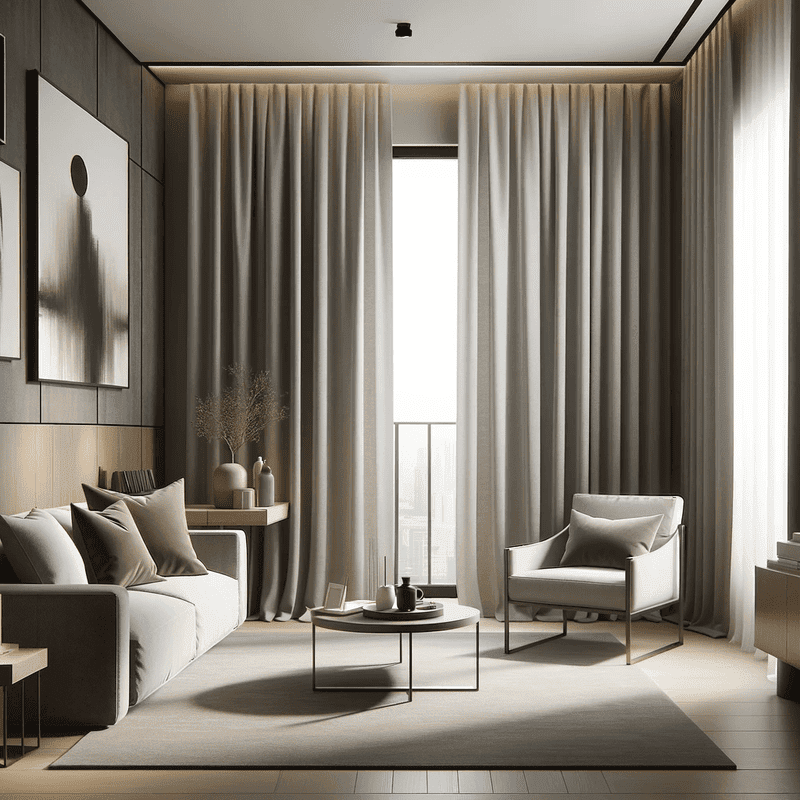 Un rideau au design moderne, épuré et élégant, idéal pour une décoration contemporaine et raffinée.