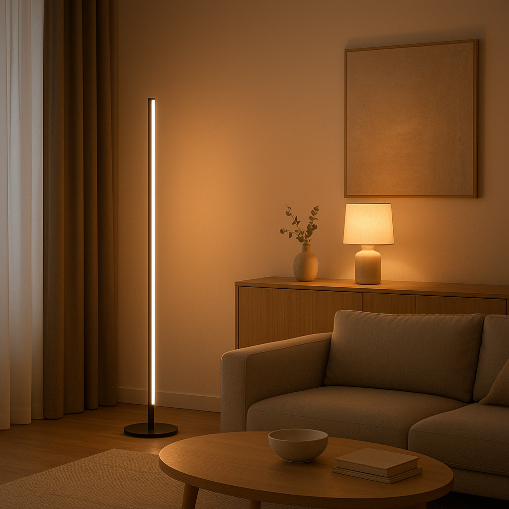 Lampadaire LED moderne pour chambre, éclairage d'ambiance design et ajustable
