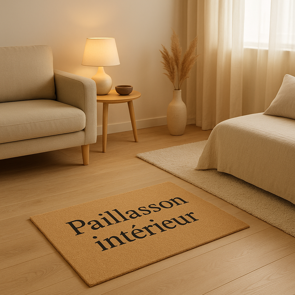 Paillasson d'intérieur design pour délimiter l'entrée et capturer la poussière