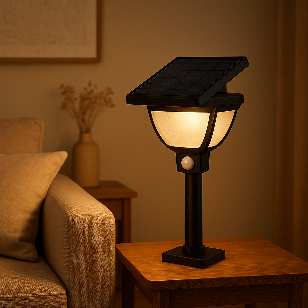 Lampe solaire extérieure avec détecteur de mouvement pour éclairage automatique et sécurisé