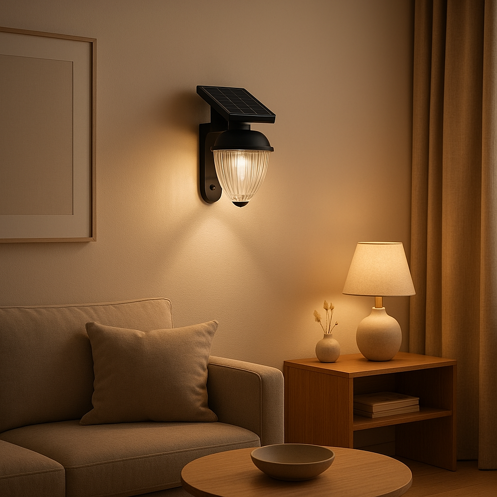 Applique murale solaire pour éclairage extérieur autonome et design