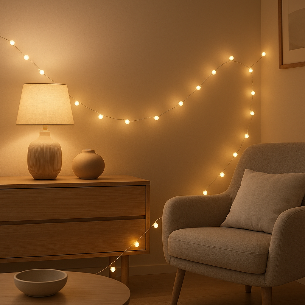 Guirlande lumineuse sur pile pour décorer votre intérieur avec une ambiance chaleureuse et féerique.