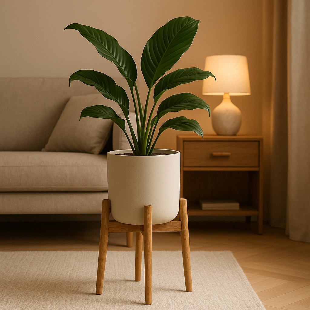 Support en bois pour plante d'intérieur, étagère murale design pour afficher vos pots de fleurs