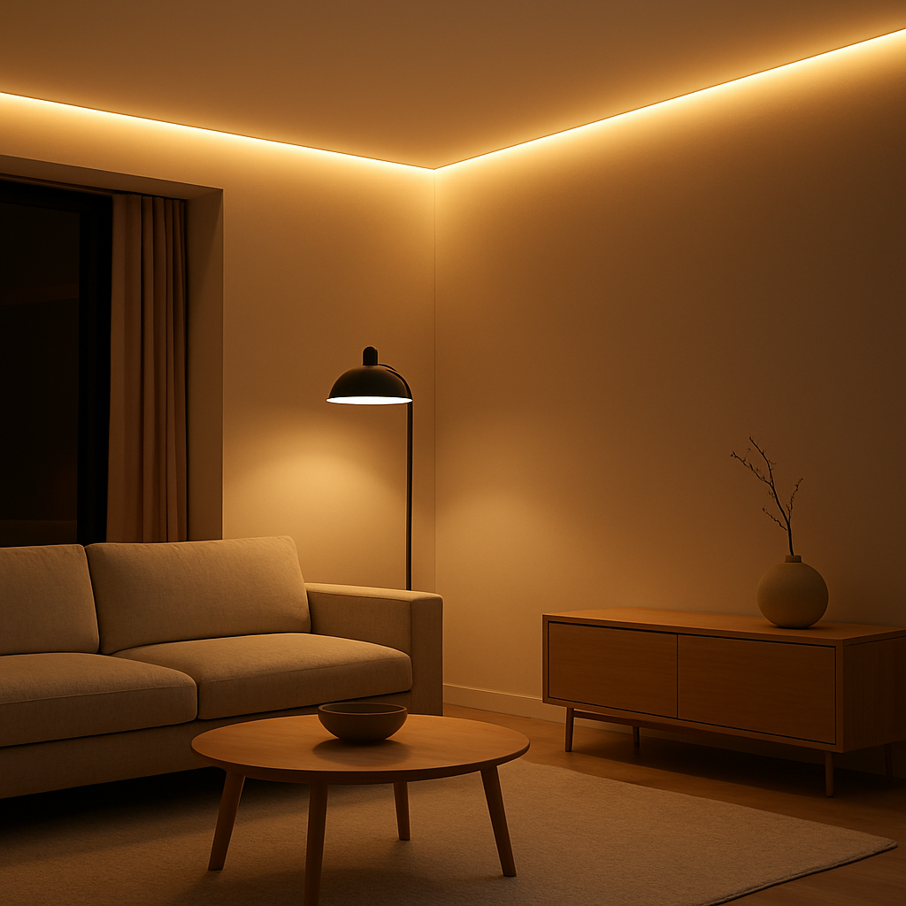 Ruban LED décoratif pour un éclairage d'ambiance intérieur moderne et personnalisable