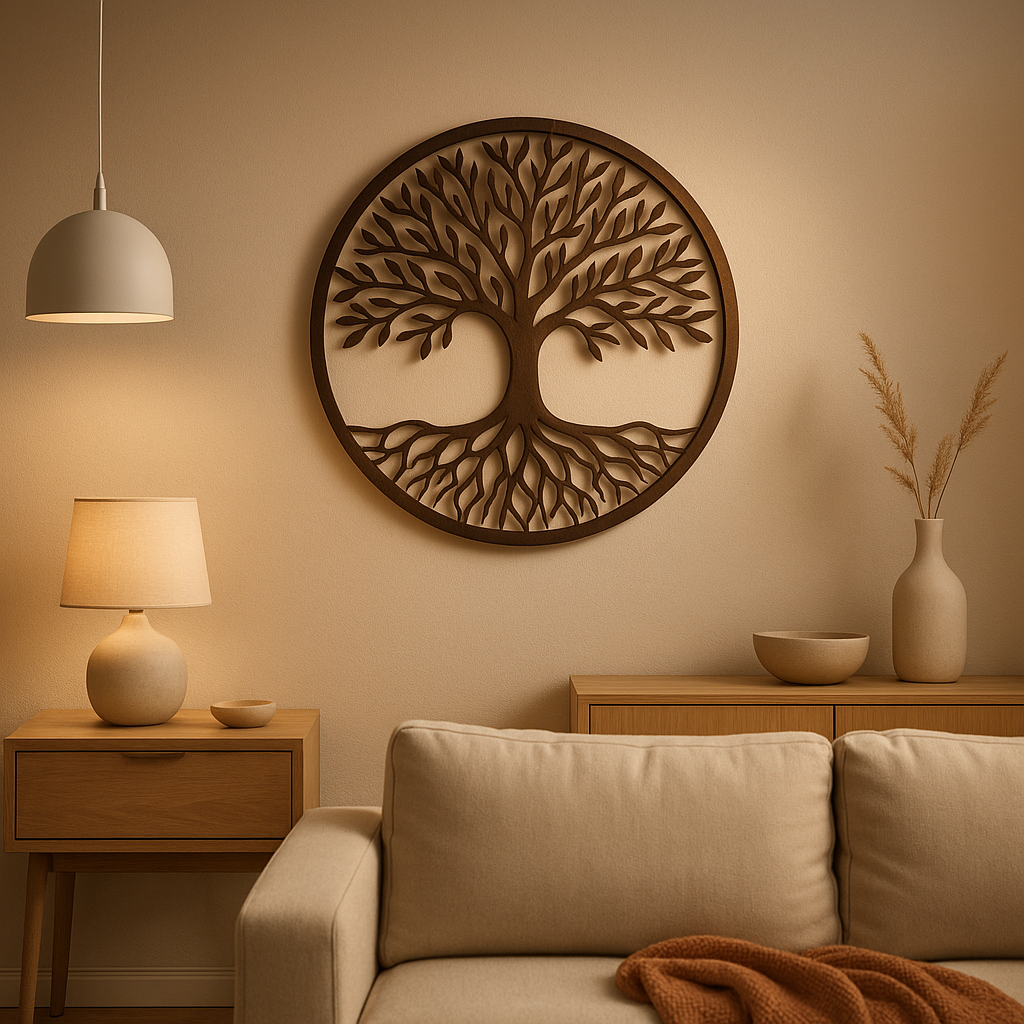 Arbre de vie mural en métal, une décoration bohème et ethnique pour votre intérieur.
