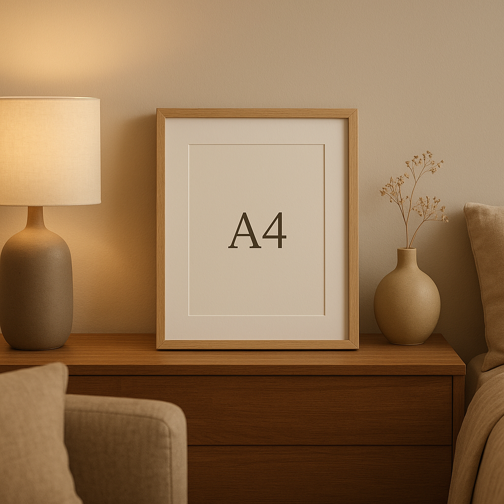 Cadre photo A4 design minimaliste pour afficher vos souvenirs en grand format